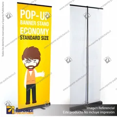 PORTA PENDON ROLLER EURO BASE COLOR NEGRO 80*200 CMS (C12)
