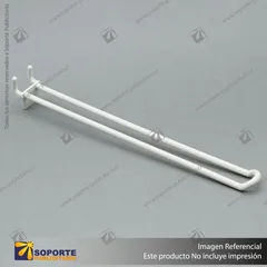 GANCHERA ABS BLANCA ESPIGA DOBLE PEG10