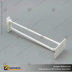 GANCHERA ABS BLANCA DOBLE CON PORTAPRECIO 8 TW8