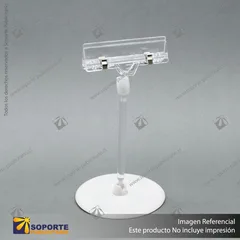 SOPORTE CON PINZA ACRILICA BASE REDONDA