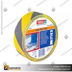 CINTA ANTIDESLIZANTE PROFESIONAL AMARILLO NEGRO 50MM X 15M TESA