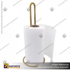 SOPORTE TOALLA DE PAPEL DORADO