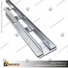 RIEL OCULTO TIPO T PASO ANCHO MAGNA ZINCADO 2.44 MT