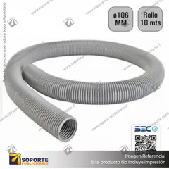 TUBO CORRUGADO GRIS 106MM 10 MTS