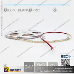 CINTA LED 7W 24V 240L BLANCO FRIO 6900K (ROLLO 5 MTS)