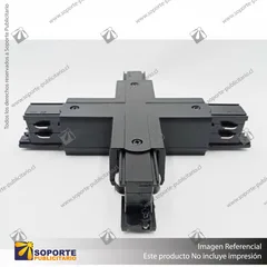 CONECTOR RIEL ENERGIZADO TRIFASICO TIPO X NEGRO