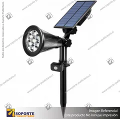 LAMPARA SOLAR S2 7W ESTACA CON PANEL INTEGRADO BLANCO CALIDO CON SENSOR