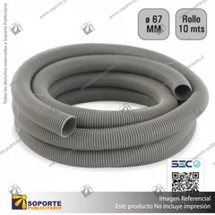 TUBO CORRUGADO GRIS 67MM 10 MTS