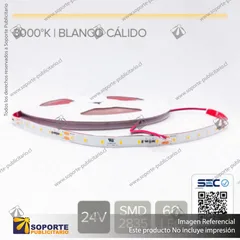 CINTA LED 14.4W 24V 60L CALIDO (ROLLO 15 MTS)