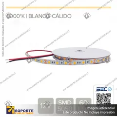 CINTA LED 14.4W 12V 60L CALIDO (ROLLO 5 MTS)