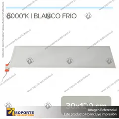 PANEL LED RECTANGULAR 30X120 CM 6000K