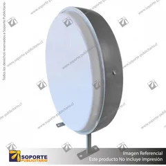 BANDEROLA ACRILICO REDONDA DIAMETRO 60CM (RECTA)