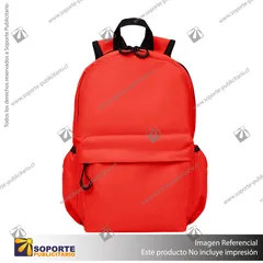 MOCHILA LISA/ROJO/ROJO