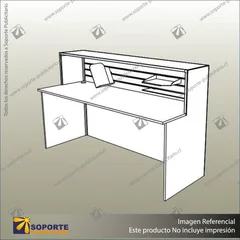 BLACK 1800W RECEPTION DESK