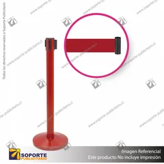 PACK 10 SEPARADORES DE FILA CORPORATIVOS ROJOS CINTA ROJA LOGO EN BLANCO