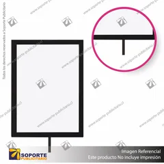 PORTA GRAFICA PARA SEPARADOR EMPERADOR Y/O CORONA VERTICAL NEGRA