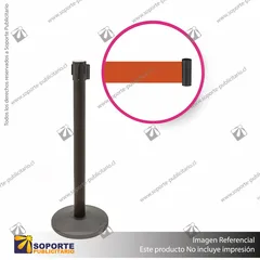 SEPARADOR DE FILAS NEGRO CON CINTA NARANJA