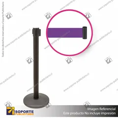 SEPARADOR DE FILAS NEGRO CON CINTA MORADA