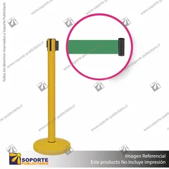 SEPARADOR DE FILAS AMARILLO CON CINTA VERDE