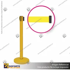 SEPARADOR DE FILAS AMARILLO CON CINTA AMARILLA
