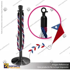 SEPARADOR DE FILAS CORONA NEGRA CON CORDON TRICOLOR