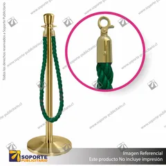 SEPARADOR DE FILAS CORONA DORADA CON CORDON VERDE