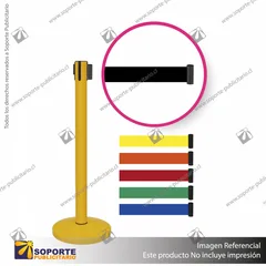 PACK 10 SEPARADORES DE FILA CORPORATIVOS AMARILLOS CINTA (ELECCION) LOGO EN COLORES