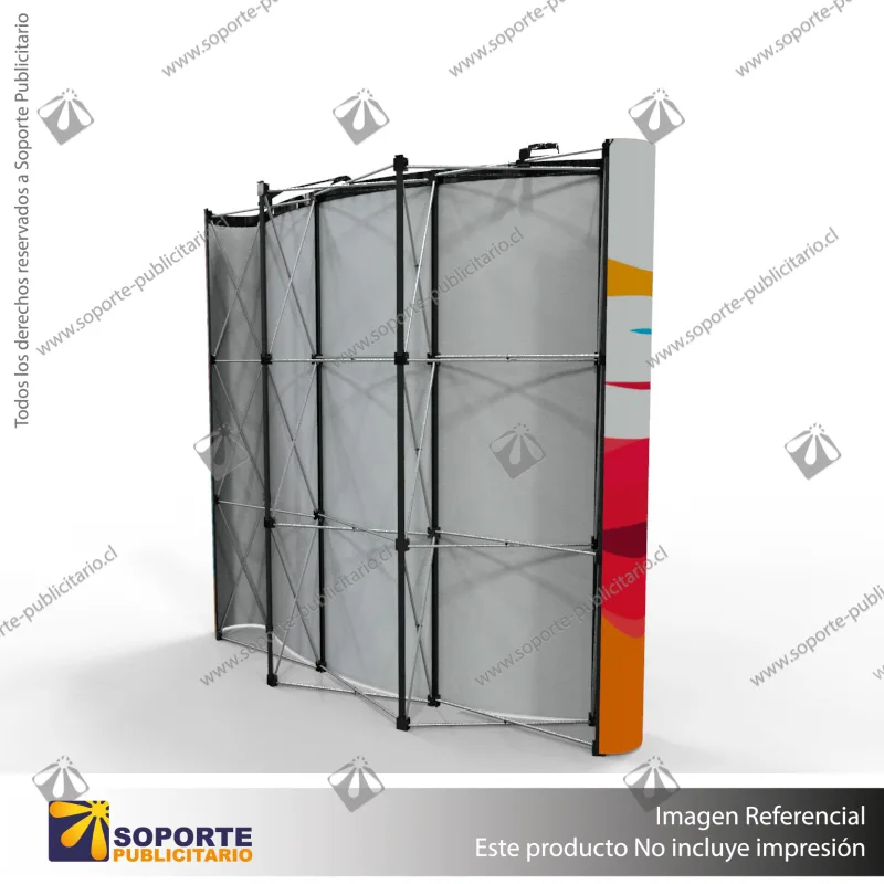 PANEL ARAÑA PAI CURVO 3 CUERPOS (210*230 CMS) + CARRO BASICO + LAMINAS PAI + FOCOS HALOGENO