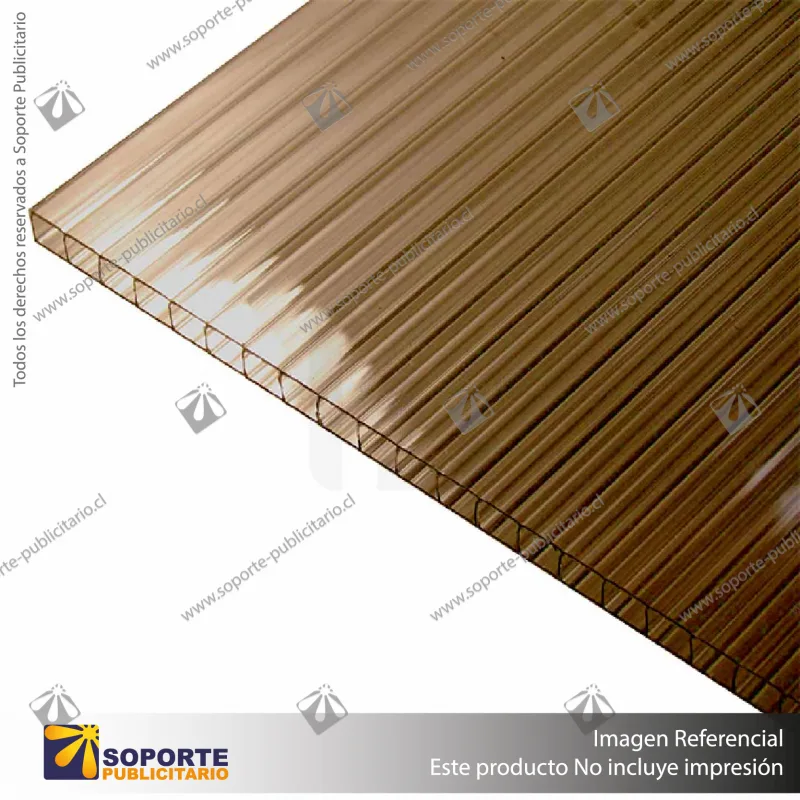 POLICARBONATO ALVEOLAR BRONCE 8MM - 2.10 X 2.95 MT