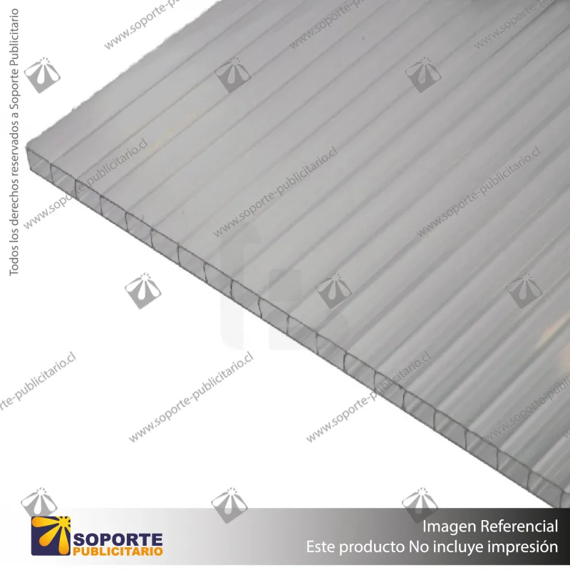POLICARBONATO ALVEOLAR GRIS METALIZADO 10 MM - 2.10 X 5.9 MT