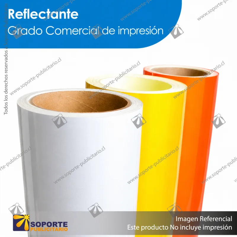 REFLECTANTE GRADO COMERCIAL DE IMPRESION - AMARILLO REFLECTANTE - 124 CMS - ROLLO 45.7 MTS