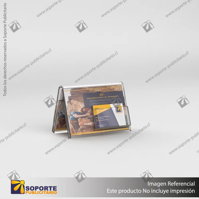TARJETERO EN PORTA GRAFICA ACRILICO A6 (10.5*14.8 CMS) FORMATO A HORIZONTAL 1.5 MM
