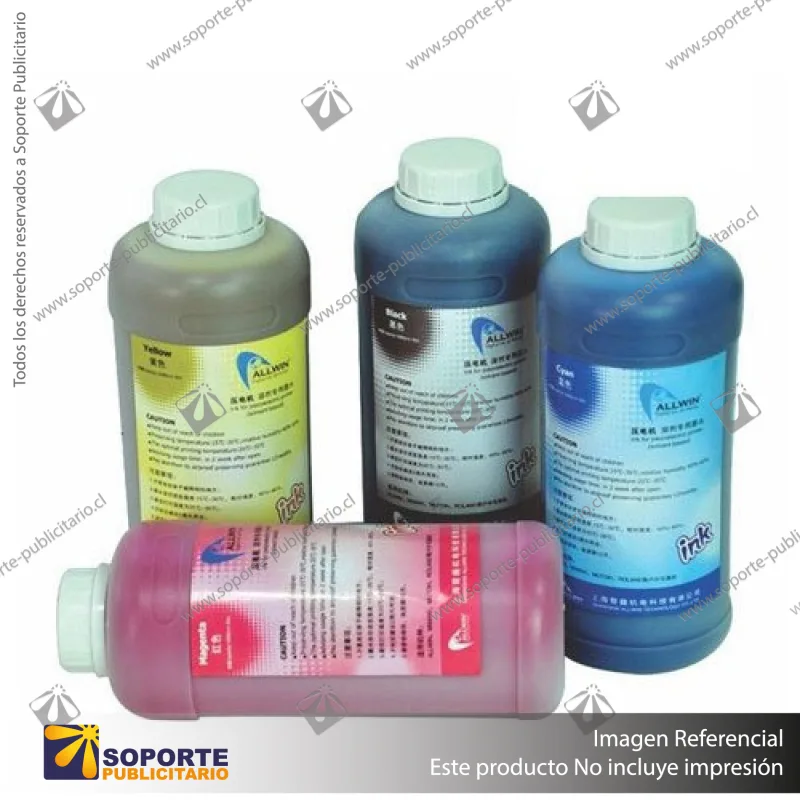 TINTA ECOSOLVENTE ALLWIN 1 LITRO COLOR NEGRO PARA CABEZALES DX3. DX4. DX5. DX6. DX7 (C20)