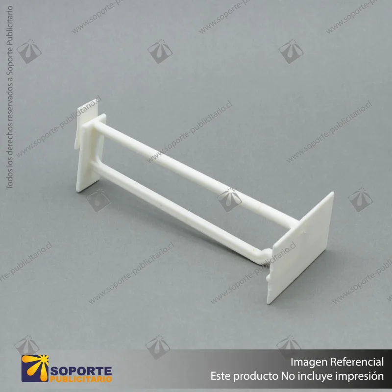 GANCHERA ABS BLANCA DOBLE CON PORTAPRECIO 6 TW6