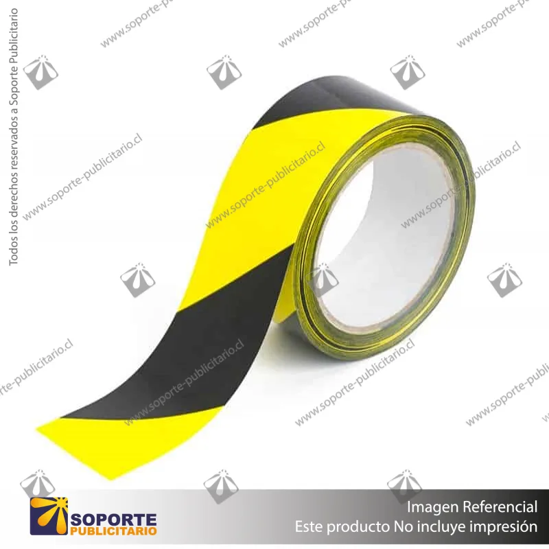 CINTA DELIMITADORA AMARILLO - NEGRO 50MM X 33MTS