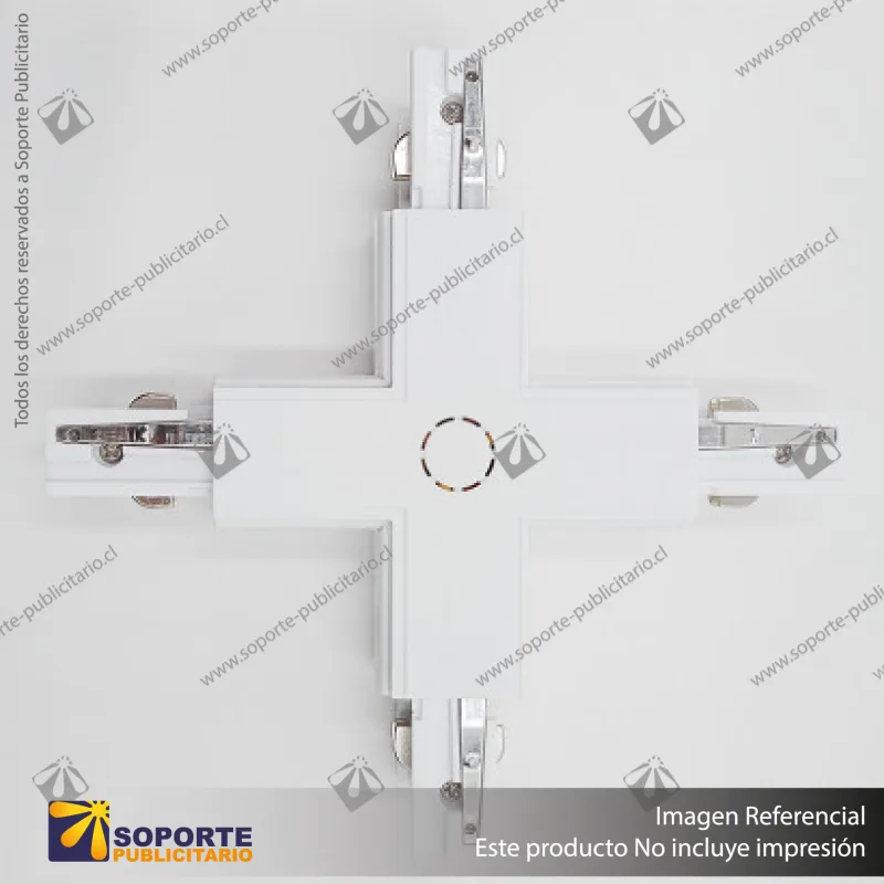 CONECTOR RIEL ENERGIZADO TRIFASICO TIPO X BLANCO