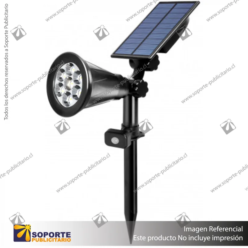 LAMPARA SOLAR S2 7W ESTACA CON PANEL INTEGRADO BLANCO CALIDO CON SENSOR