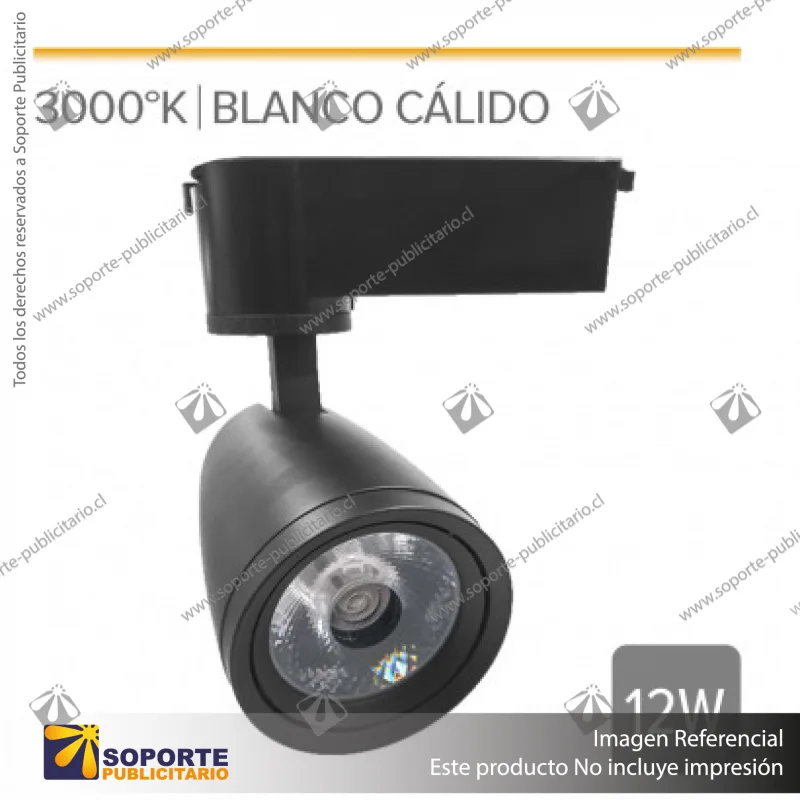 TRACK LIGHT VIENA CALIDO 12W NEGRO