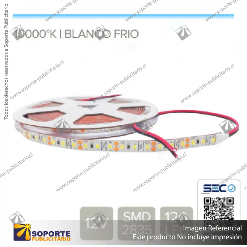 CINTA LED 14.4W 12V 120L EXTRAFRIO (ROLLO 5 MTS)