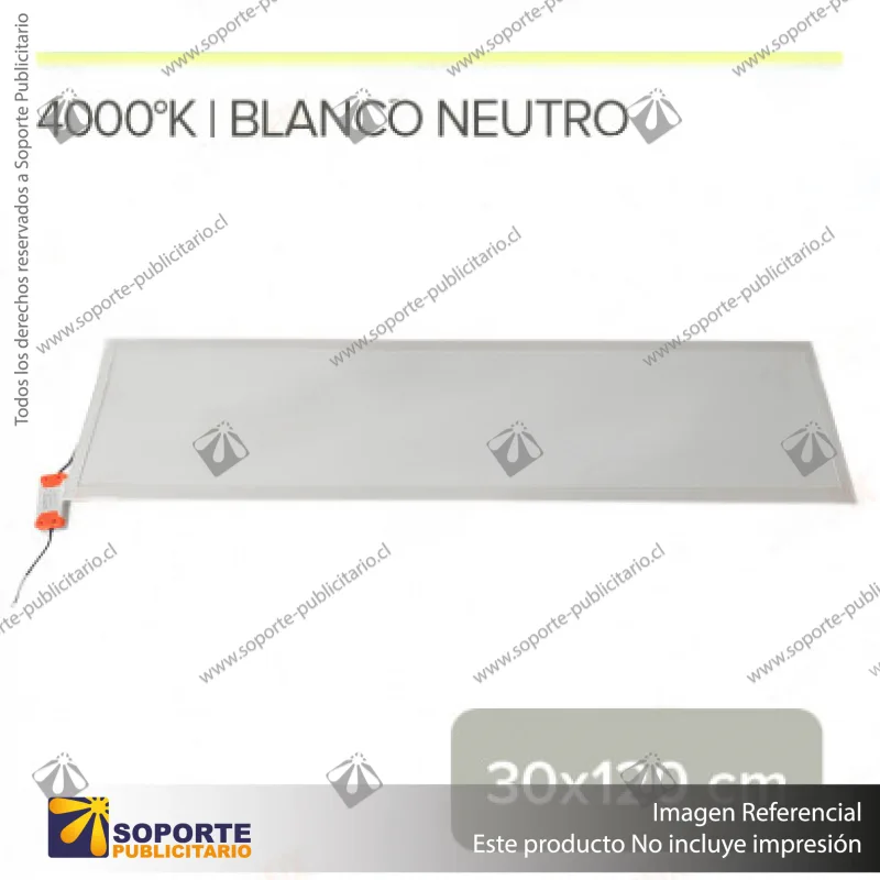 PANEL LED RECTANGULAR 30X120 CM 4000K