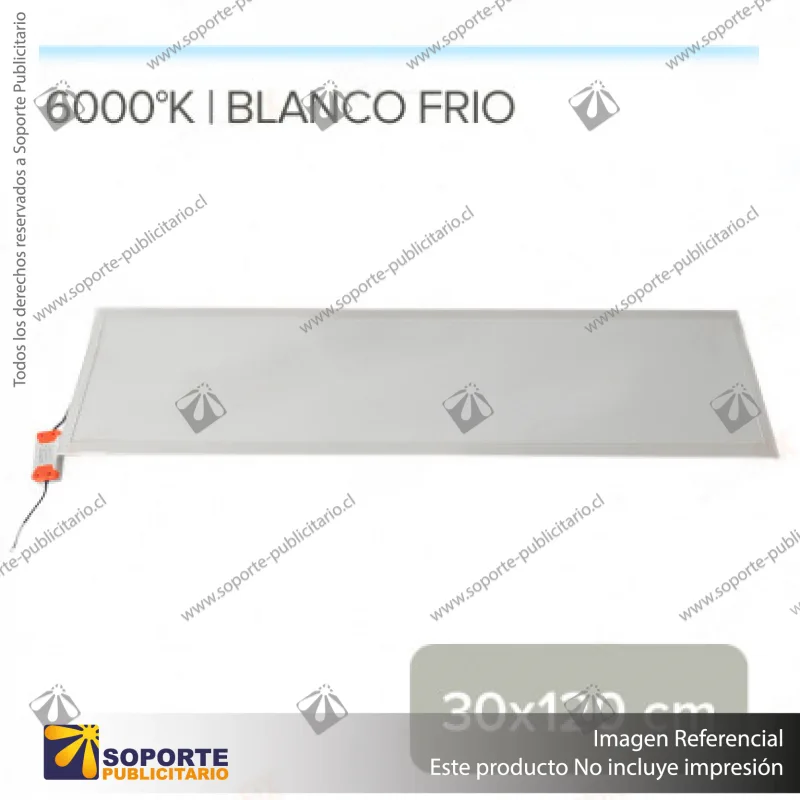 PANEL LED RECTANGULAR 30X120 CM 6000K