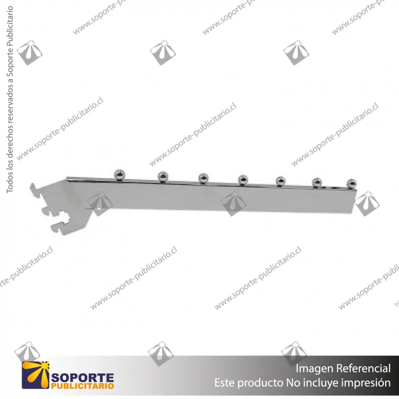 BRAZO A RIEL NOVA 40 CM CASCADA 7 BOLAS CROMADO