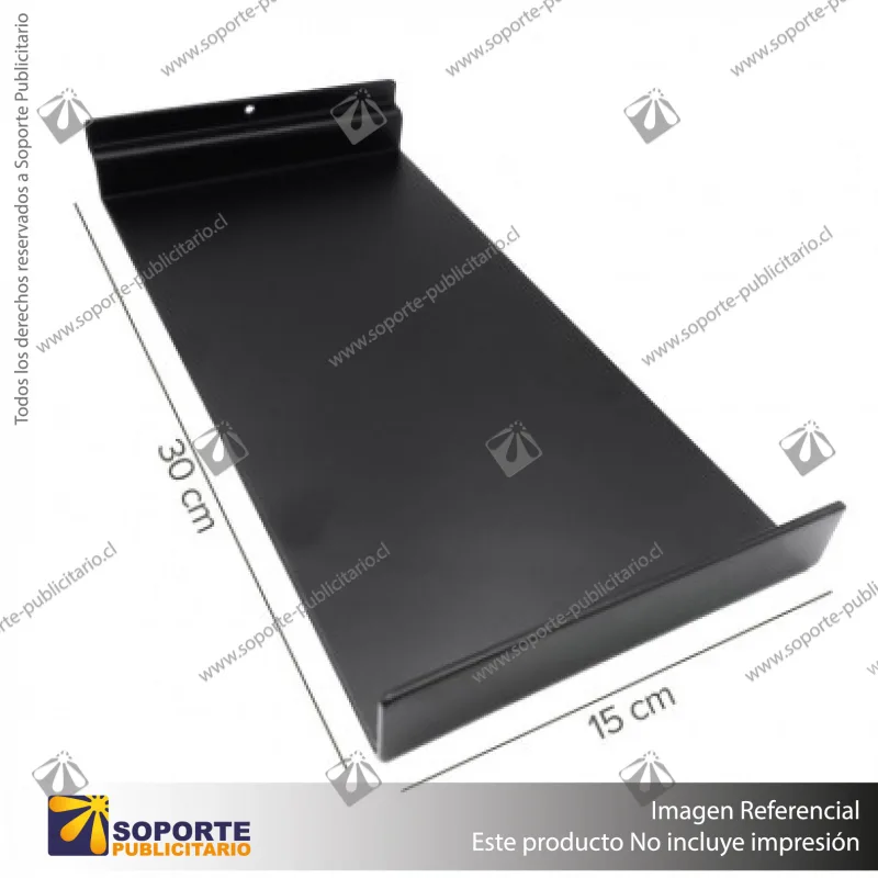 BANDEJA METALICA A PANEL RANURADO 15X30 CM