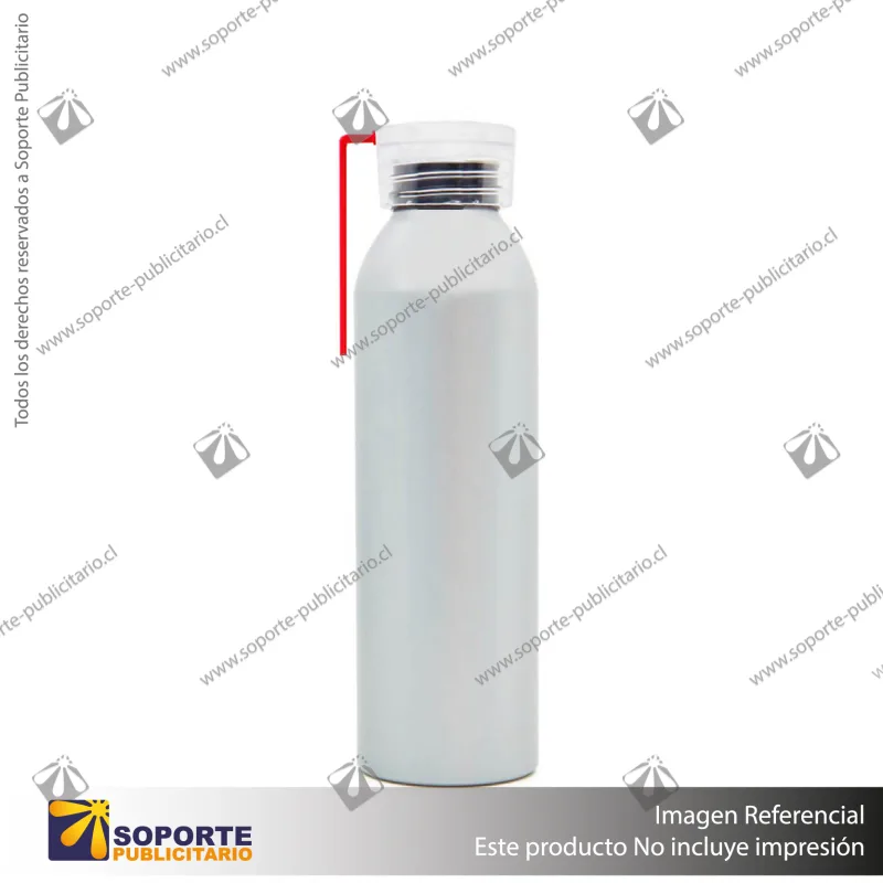 BOTELLA ALU/GRIS PLATA/ROJO