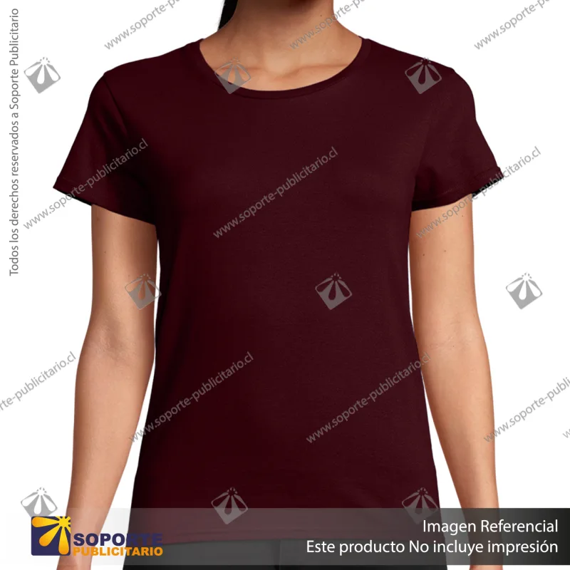 POLERA PIONEER MUJER/L/BURDEOS