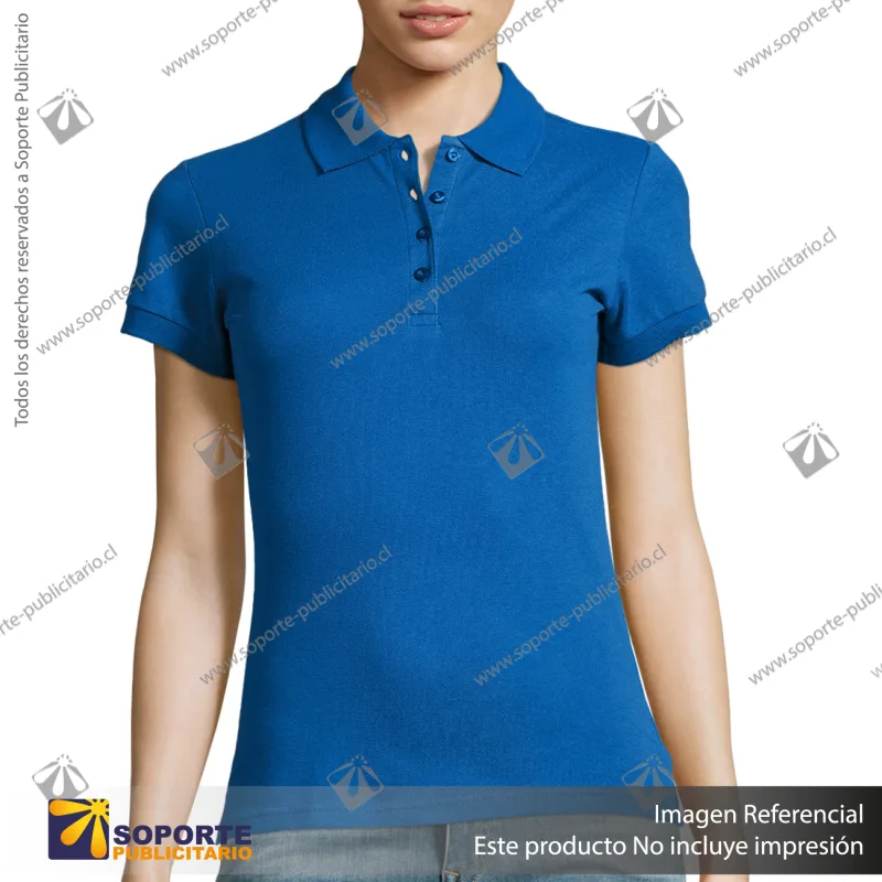 POLERA CON CUELLO PASSION/MEDIUM/AZULINO