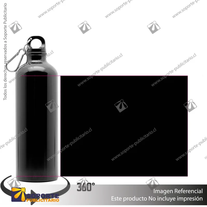 BOTELLA SPORT ALUMINUM/NEGRO/NEGRO