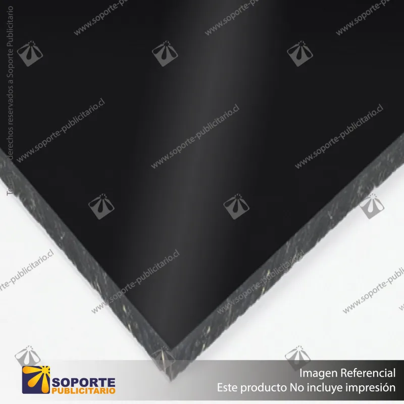PVC ESPUMADO NEGRO - 2440 MM - 1220 MM - 3 MM