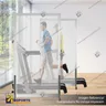 BIOMBO SEPARADOR AMBIENTES PA 6 MM CON MARCO PVC 70*200 CMS COLOR OPAL CON RUEDAS, foto 1