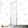BIOMBO SEPARADOR AMBIENTES PA 6 MM CON MARCO PVC 70*200 CMS COLOR OPAL CON TOPES, foto 1